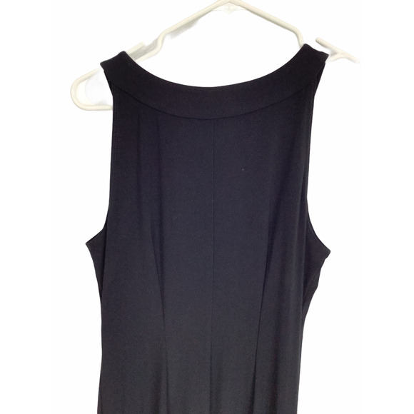 AB Studio Black Animal Sleeveless Maxi Dress M - Picture 6 of 6